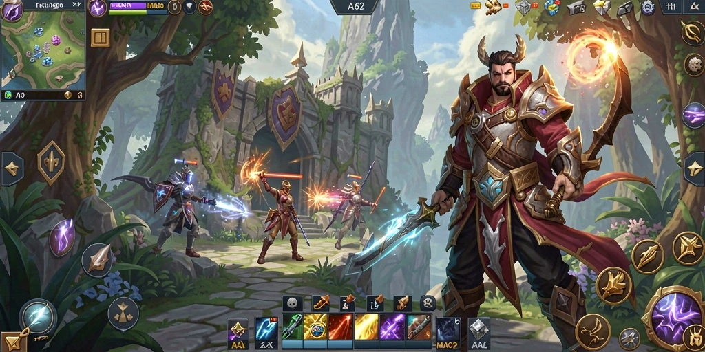Tampilan gameplay seru di dunia AA62 MMORPG.