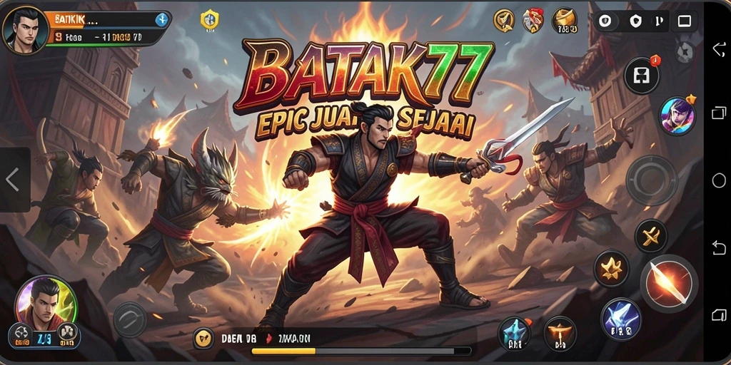 Tampilan antarmuka permainan Fighting yang menarik dan penuh aksi.