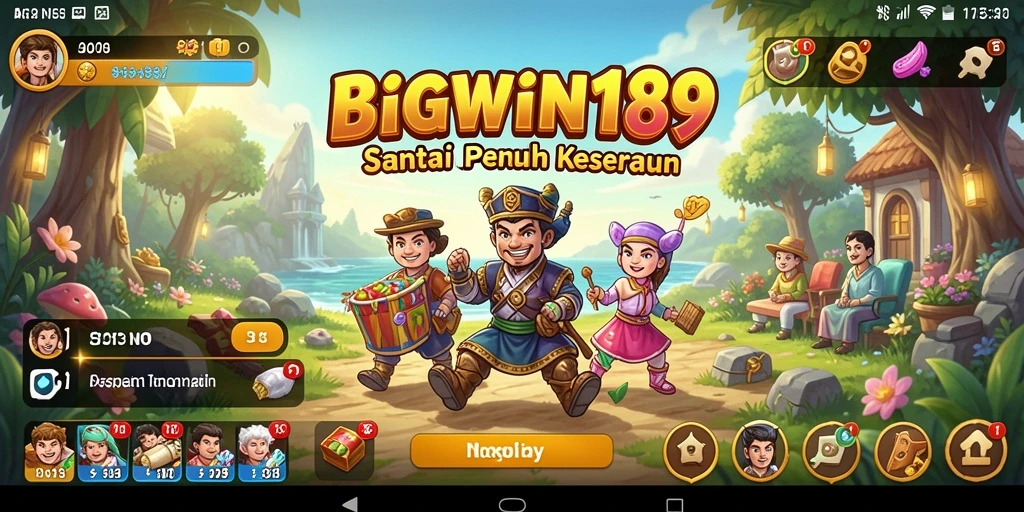 Tampilan gameplay santai dari BIGWIN189 dengan grafis menarik.