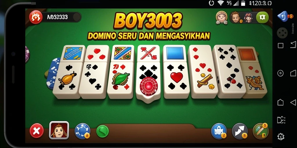 Tampilan gameplay Domino yang menarik di BOY303.