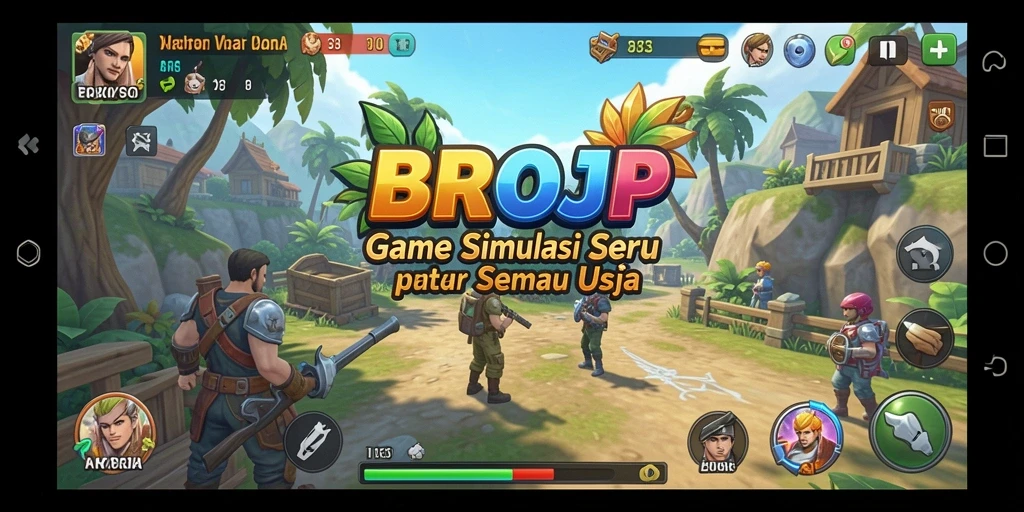 Tampilan gameplay BROJP yang menarik dan interaktif.
