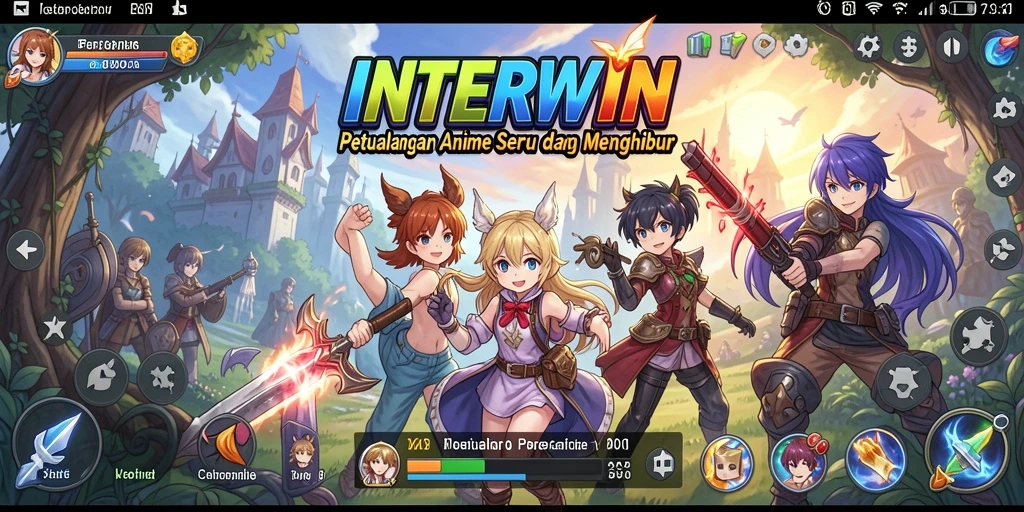 Tangkapan layar gameplay menampilkan karakter Anime yang beraksi.