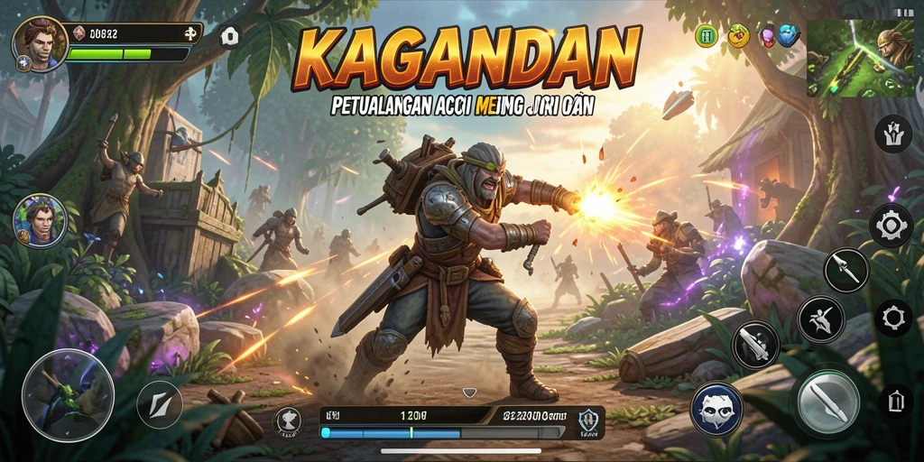 Tampilan gameplay epik KAGANDAN yang penuh aksi.