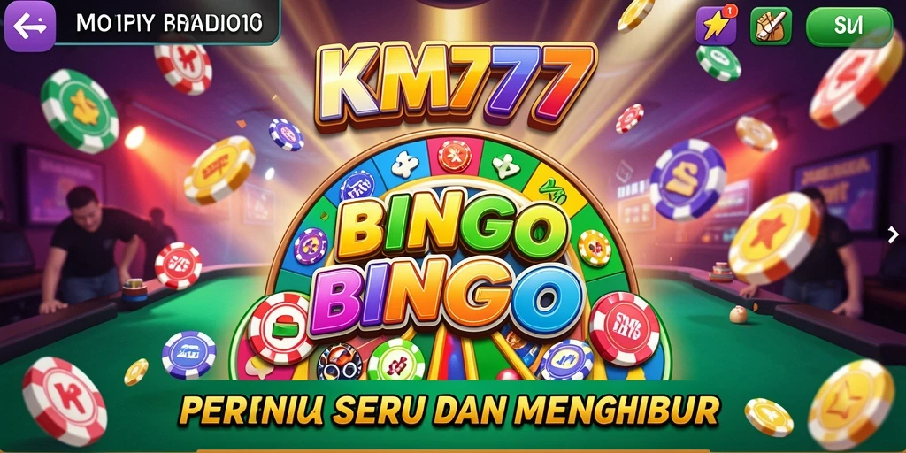 Screenshot gameplay KM777 menampilkan suasana seru saat bermain Bingo.