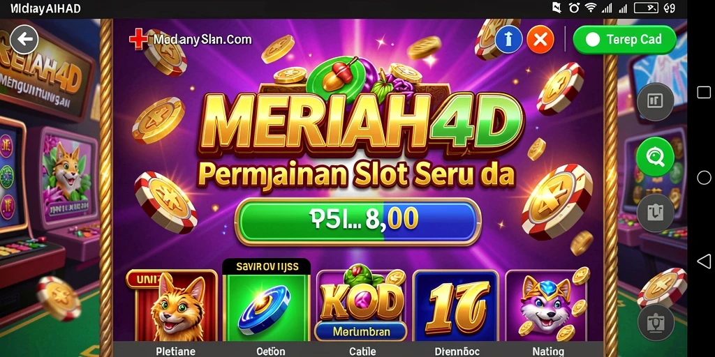 Tampilan gameplay MERIAH4D dengan mesin slot yang menarik.