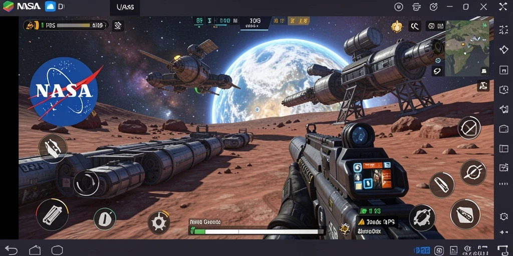 Tangkapan layar gameplay NASA4D menunjukkan aksi mendebarkan dalam pertempuran TPS.