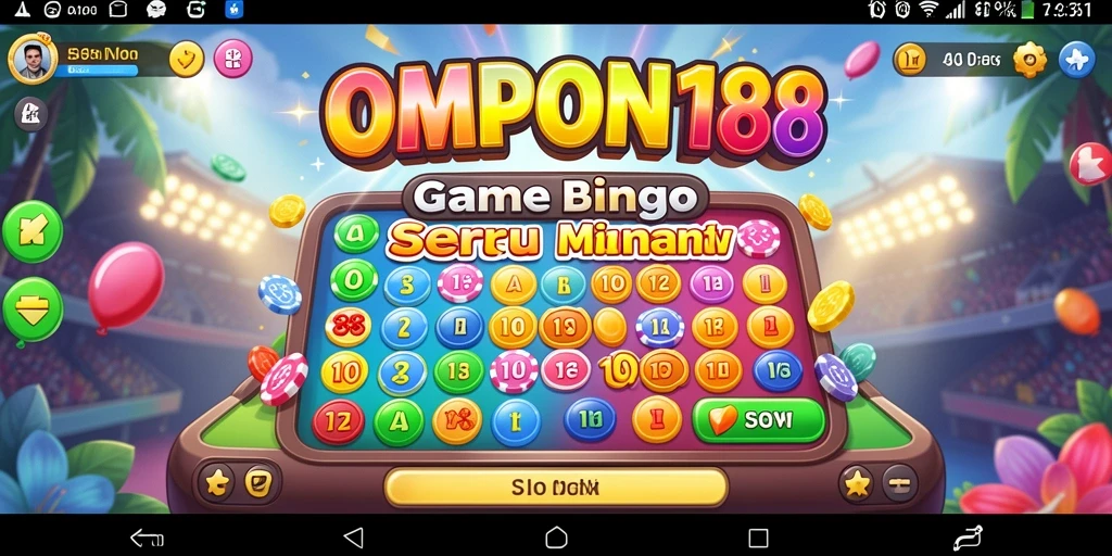 Tampilan gameplay Bingo yang seru di OMPONG188.