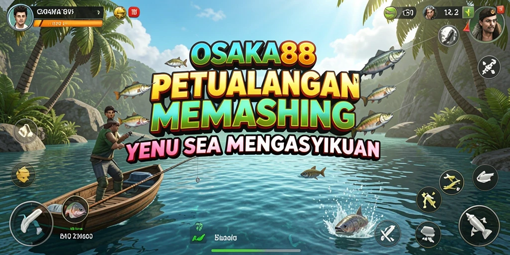 Screenshot gameplay OSAKA88 yang menampilkan aksi memancing yang seru.