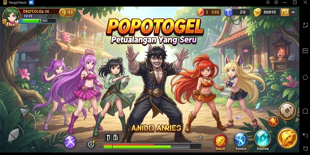 Tangkapan layar utama menampilkan aksi seru dalam gameplay Anime.