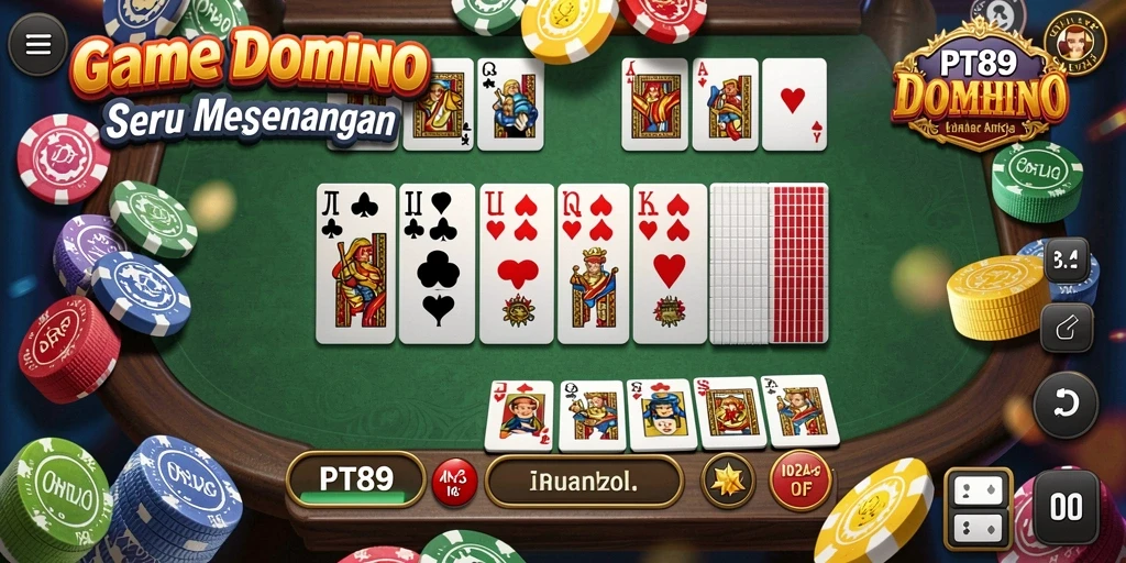 Tampilan gameplay domino yang seru dan interaktif.