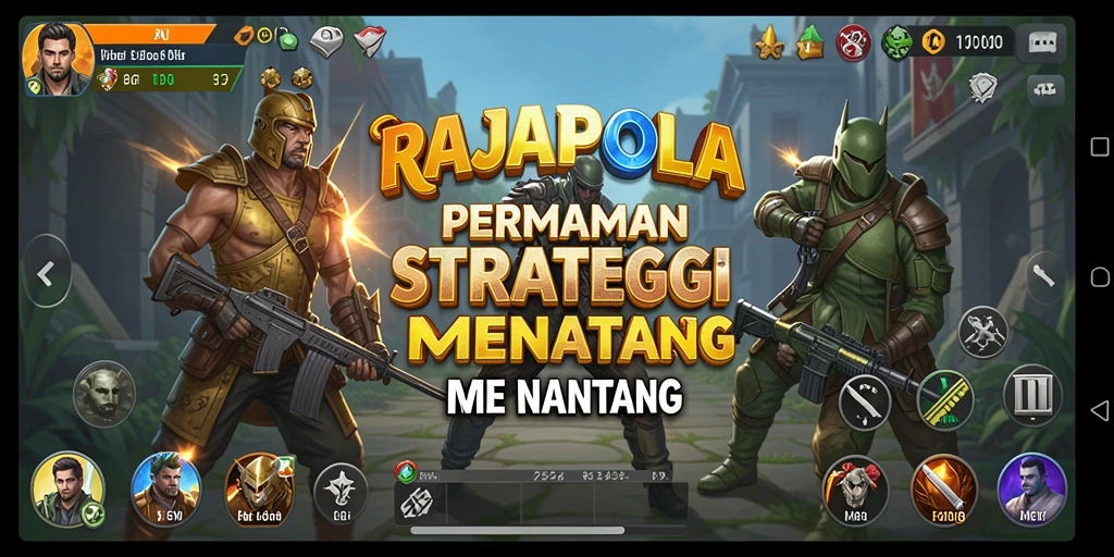 Screenshot gameplay RAJAPOLA menampilkan aksi strategi yang intens.