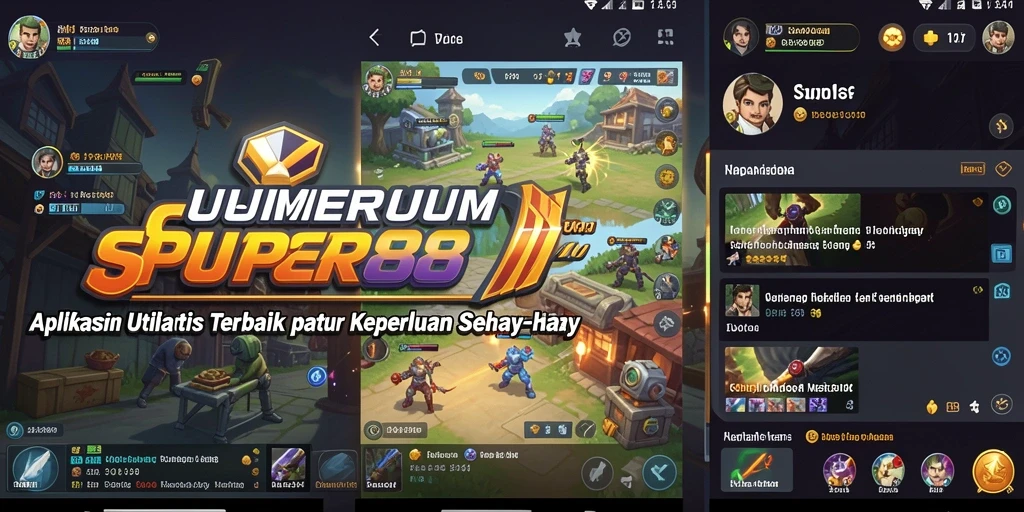 Tampilan antarmuka sederhana dan intuitif pada aplikasi SUPER88.