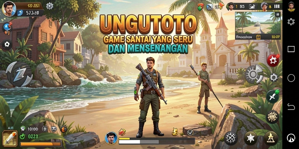 Tampilan gameplay UNGUTOTO yang penuh warna dan menyenangkan.