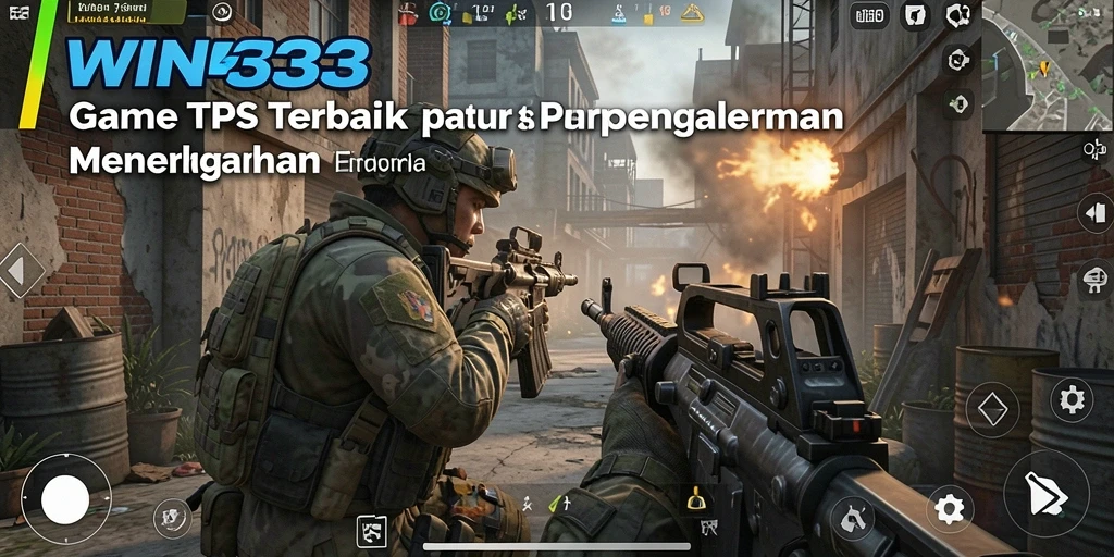 Screenshot utama WIN33 menampilkan pertarungan dinamis dan karakter yang beraksi.